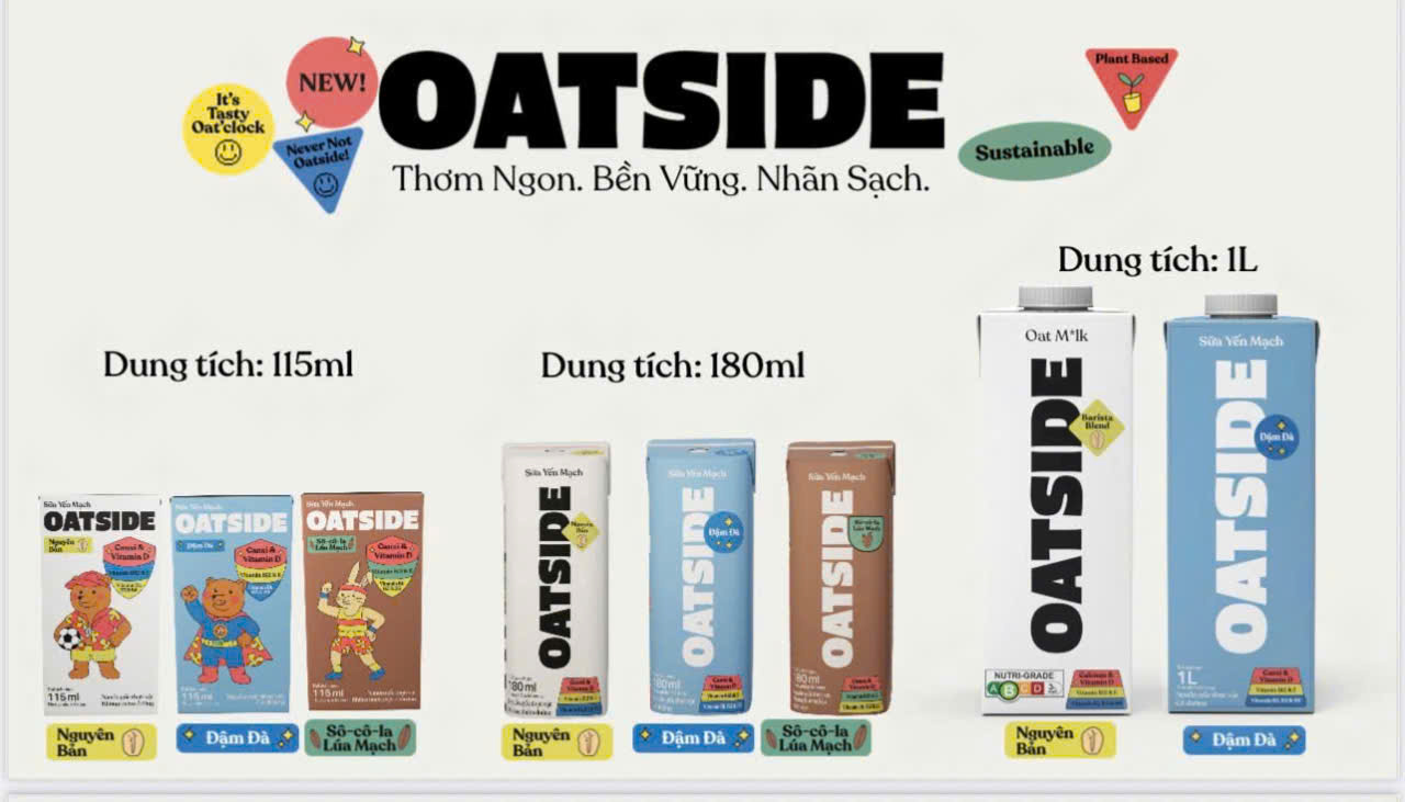 (Date 2027)Sữa hạt OATSIDE yến mạch thùng 24 hộp 180ml Thái Lan