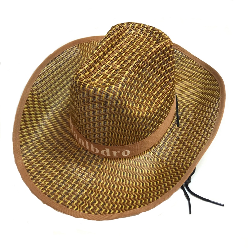 Summer Wide Brim Straw Western Cowboy Hats Women Men Outdoor Beach Travel Sun Protection Hat Casual Unisex Panama Jazz Cap