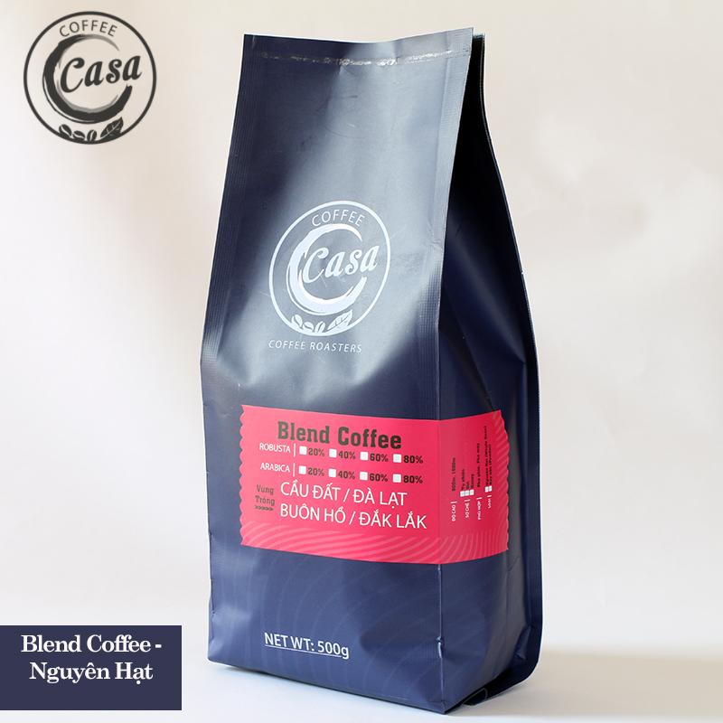 [HCM]Cà Phê Hạt Blend Coffee Nguyên Chất It Đắng Thơm Trái Cây 500gr ( Casa Thử Thách )