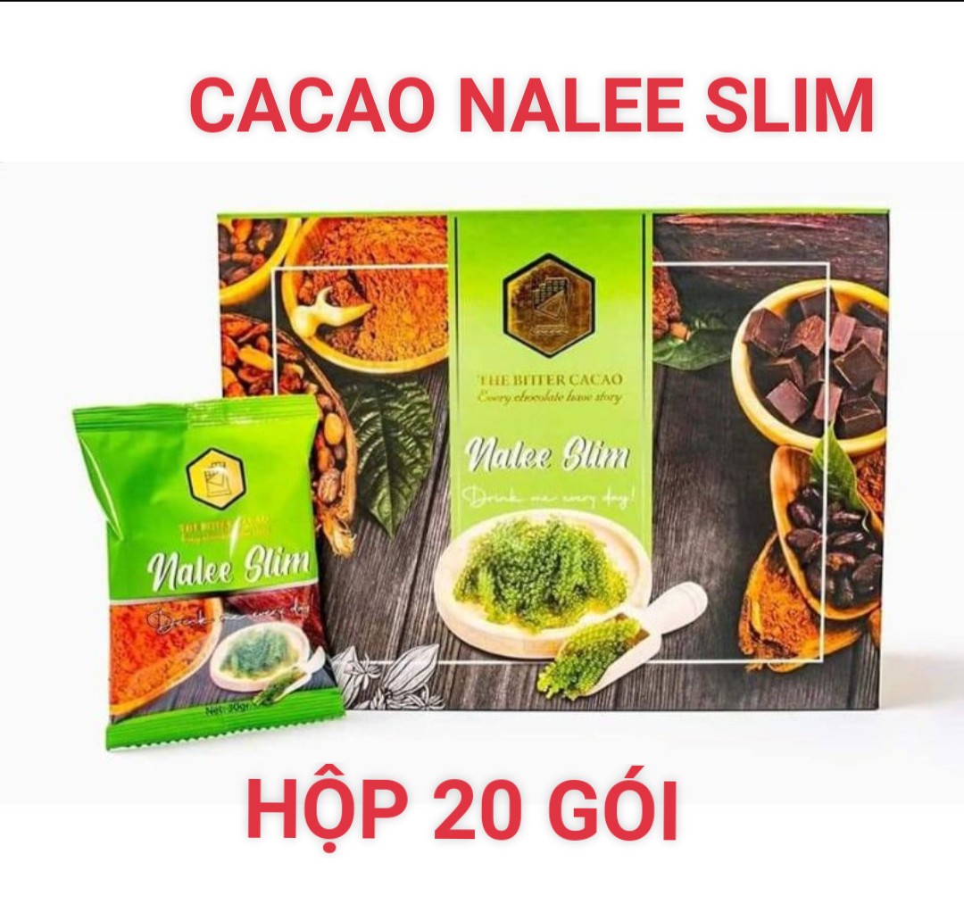 Cacao Nalee Slim - Hộp 20 gói - giảm cân cacao Slim - ca cao giảm cân an toàn
