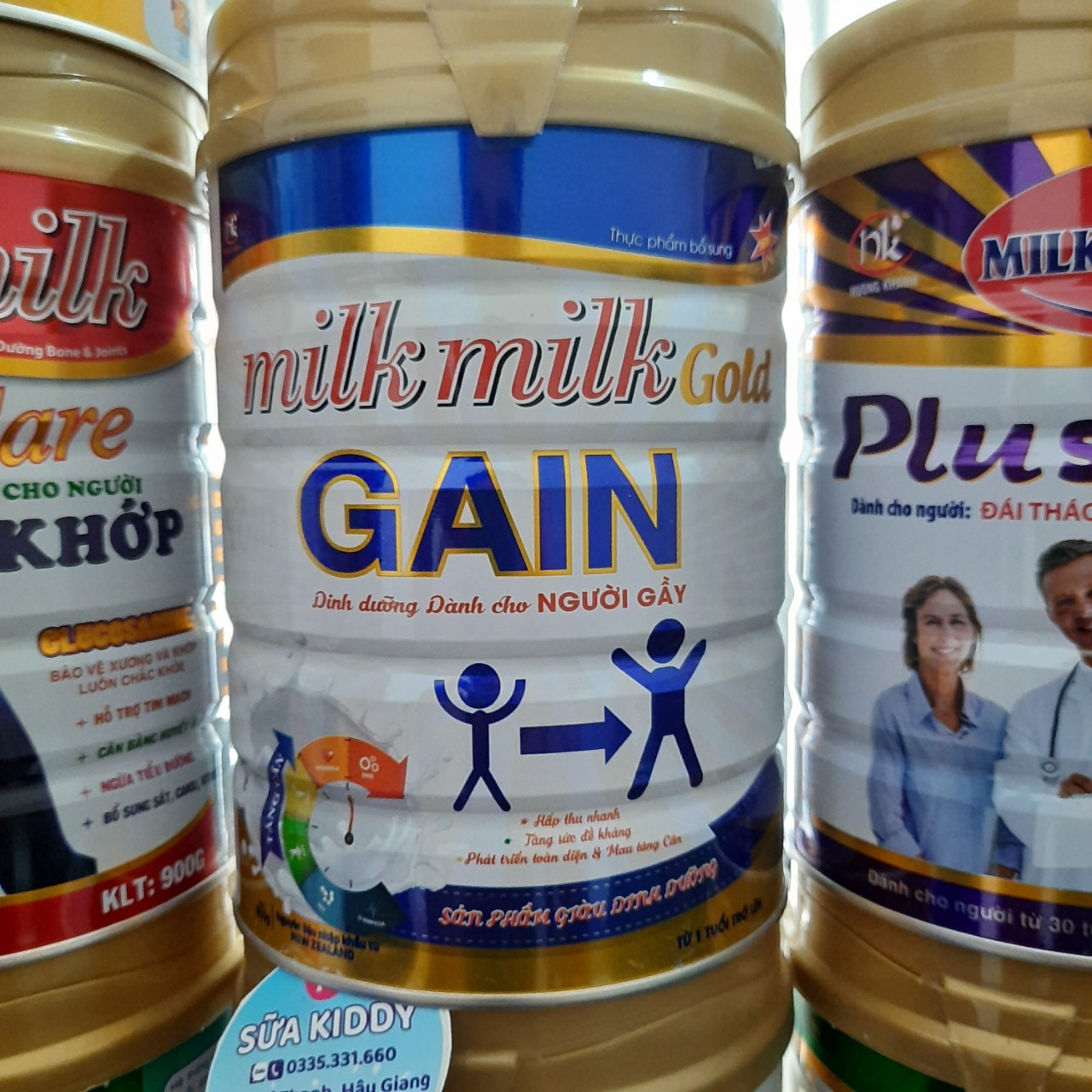 Sữa TĂNG CÂN dành cho người gầy 900gr - Sữa tăng cân milkmilkgold gain 900g