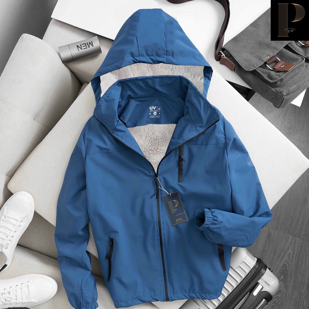 Áo khoác gió nam nữ lót lông trắng PATO MAN cao cấp chất gió tráng bạc chống nước cản gió,kết hợp lót lông dà