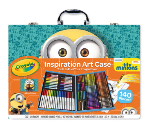 [HCM]Vali Màu (Minions Crayola) 140+ Pieces Art Gift For Kids 5 Trở Lên Bao Gồm Bút Chì Màu và giấy tô màu