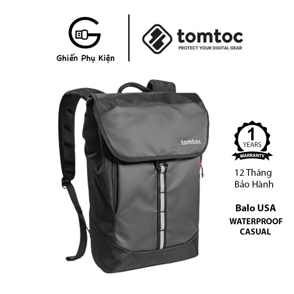 Balo Tomtoc A62E1D1 Premium Waterproof Casual Dành Cho Macbook/Laptop 15/16inch