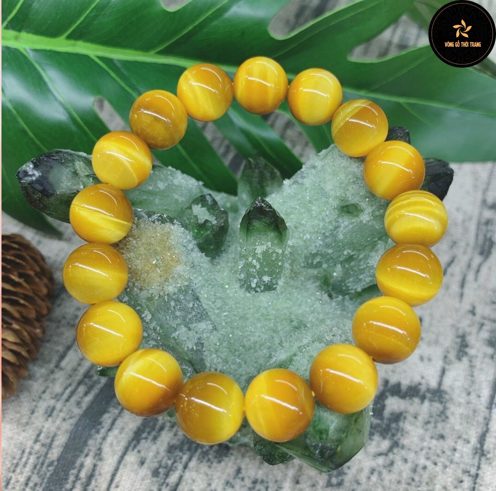 💥GIÁ TẠI XƯỞNG💥 Vòng Tay Đá Mắt Hổ Màu Vàng - Vòng đá tự nhiên, thời trang dành cho cả nam và nữ