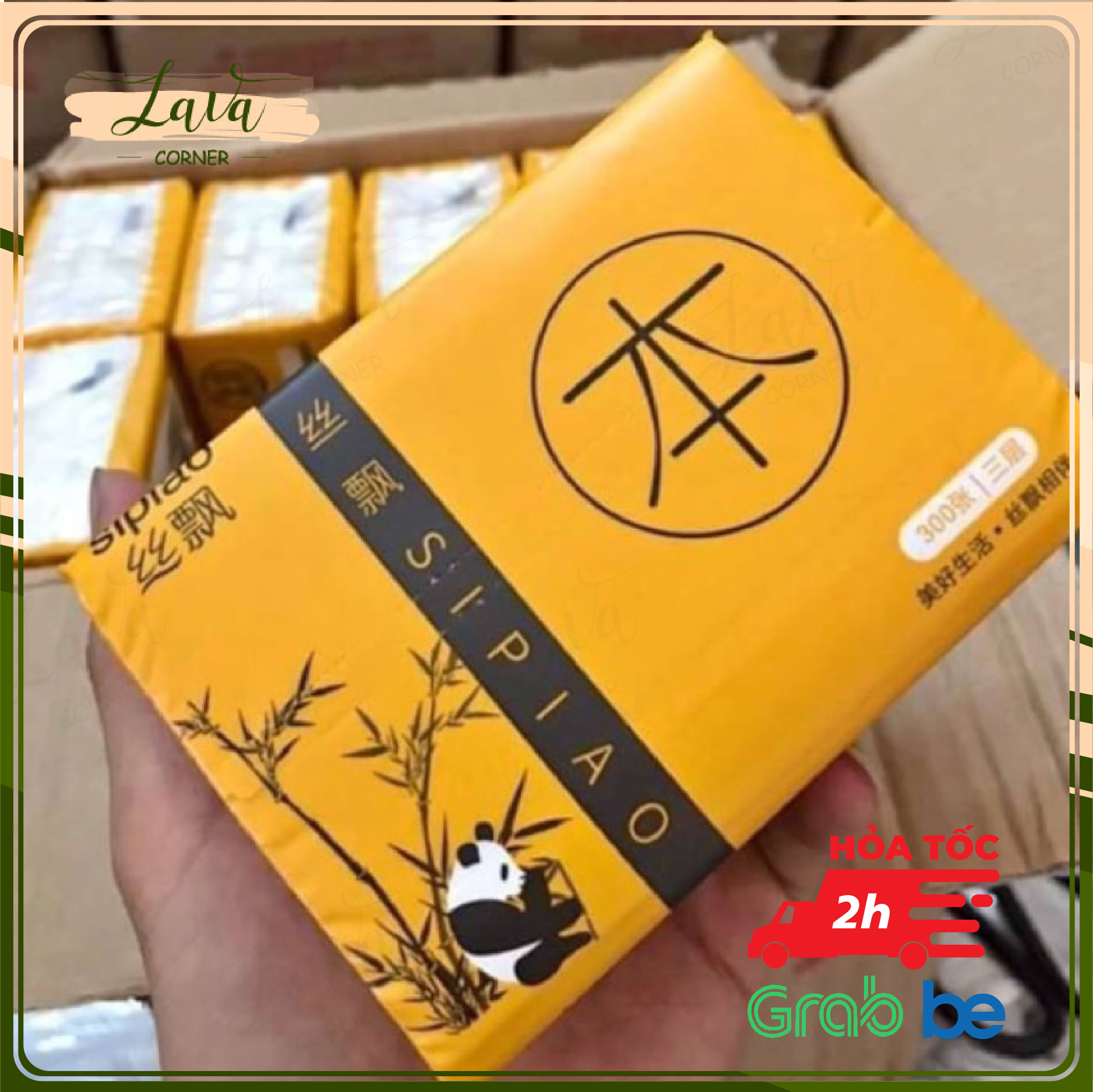 Thùng 30 Gói Giấy Ăn Gấu Trúc Sipiao Siêu Dai, Siêu Mềm, Siêu Thấm- Hàng Cao Cấp Chuẩn nội địa trung
