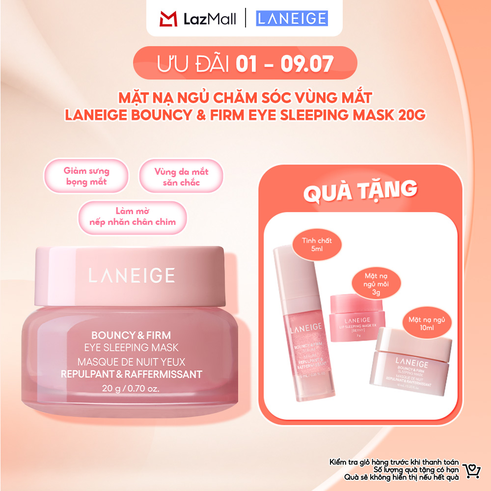 Mặt Nạ Ngủ Chăm Sóc Vùng Mắt Laneige Bouncy & Firm Eye Sleeping Mask 20g