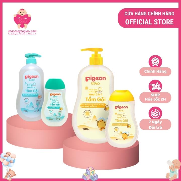 Sữa tắm gội 2 in 1 pigeon 200/700ml