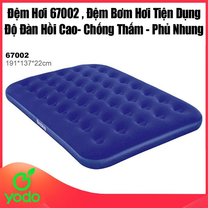 Đệm hơi 67002, đệm bơm hơi tiện dụng- độ đàn hồi cao- chống thấm - phủ nhung- bách hóa 365