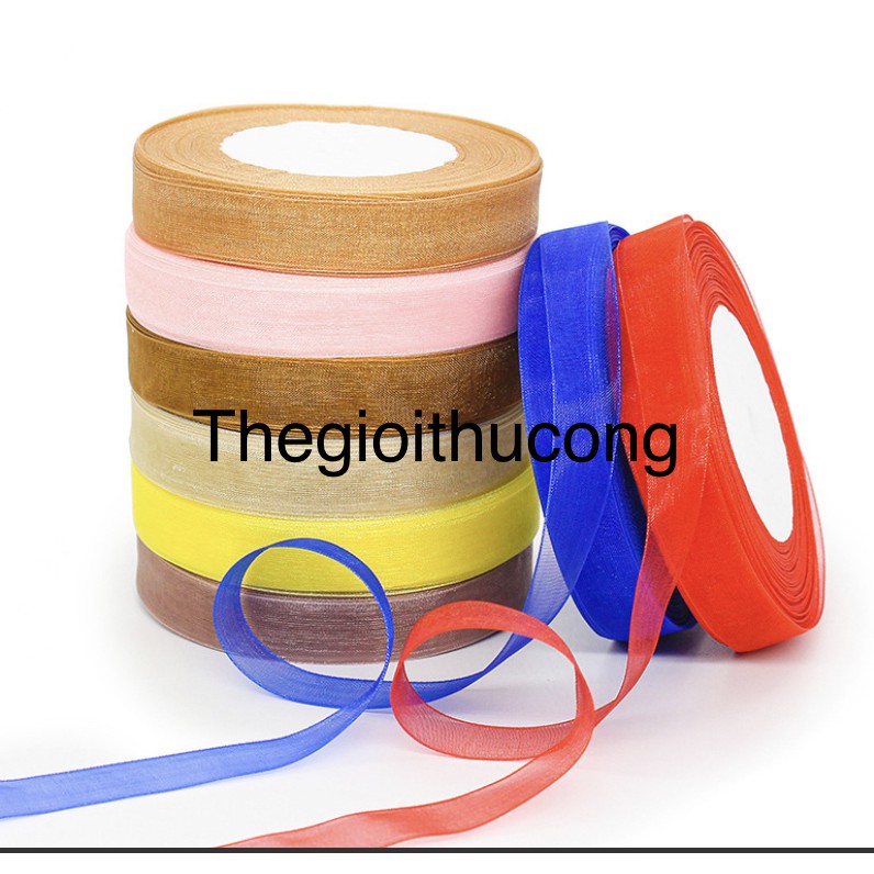 [Bán lẻ giá sỉ]Ruy băng voan hàn quốc 15mm cao cấp, ribbon, ruybang trang trí