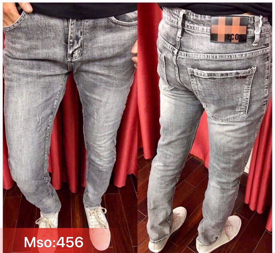 [HCM]Quần jean Nam Xám trơn không phai màu chất jean ngoại nhập khẩu MS456