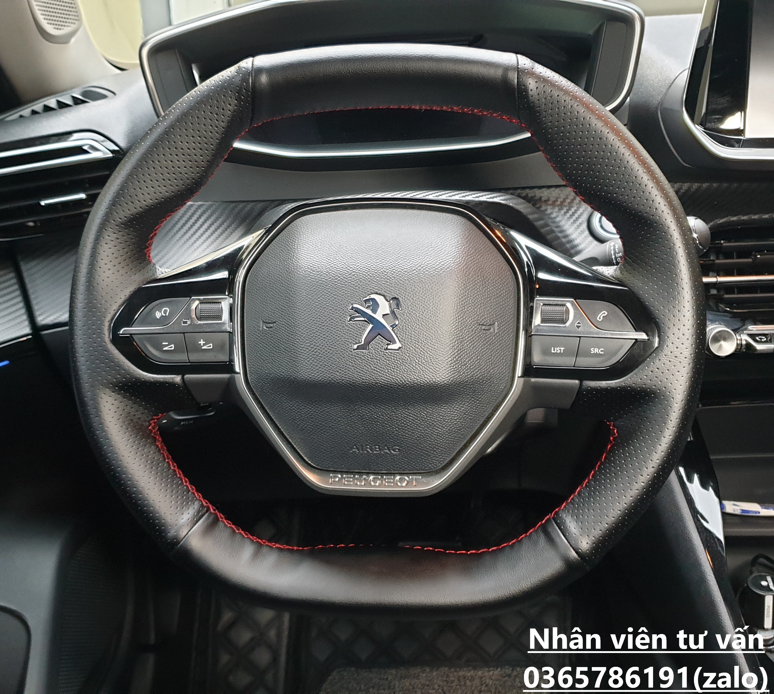 Bọc vô lăng xe Peugeot 2008 2020-2023, Peugeot 3008 2018-2022, Peugeot 5008 2018-2022