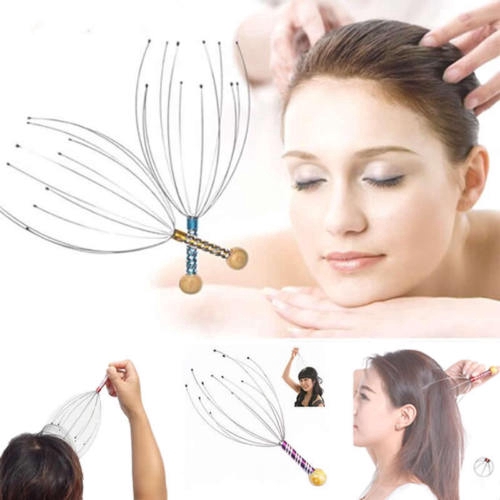 Cây massage đầu thư giãn - Cây massage đầu bạch tuộc chất liệu cao cấp - Cây gãi đầu giảm ngứa kiểu vòi bạch tuột- Dụng cụ massage đầu - Dụng cụ mát xa- dụng cụ massage