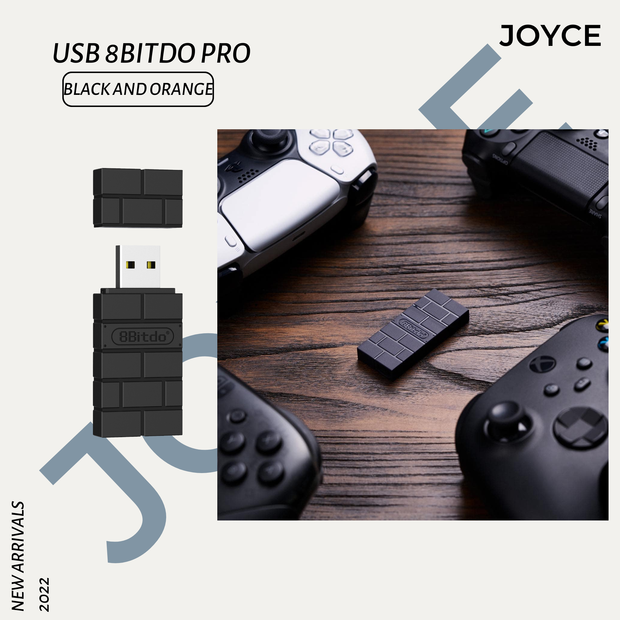 8BitDo USB Wireless Adapter 2 - Dùng cho Nintendo Switch, Windows, Mac, Xbox, PS4
