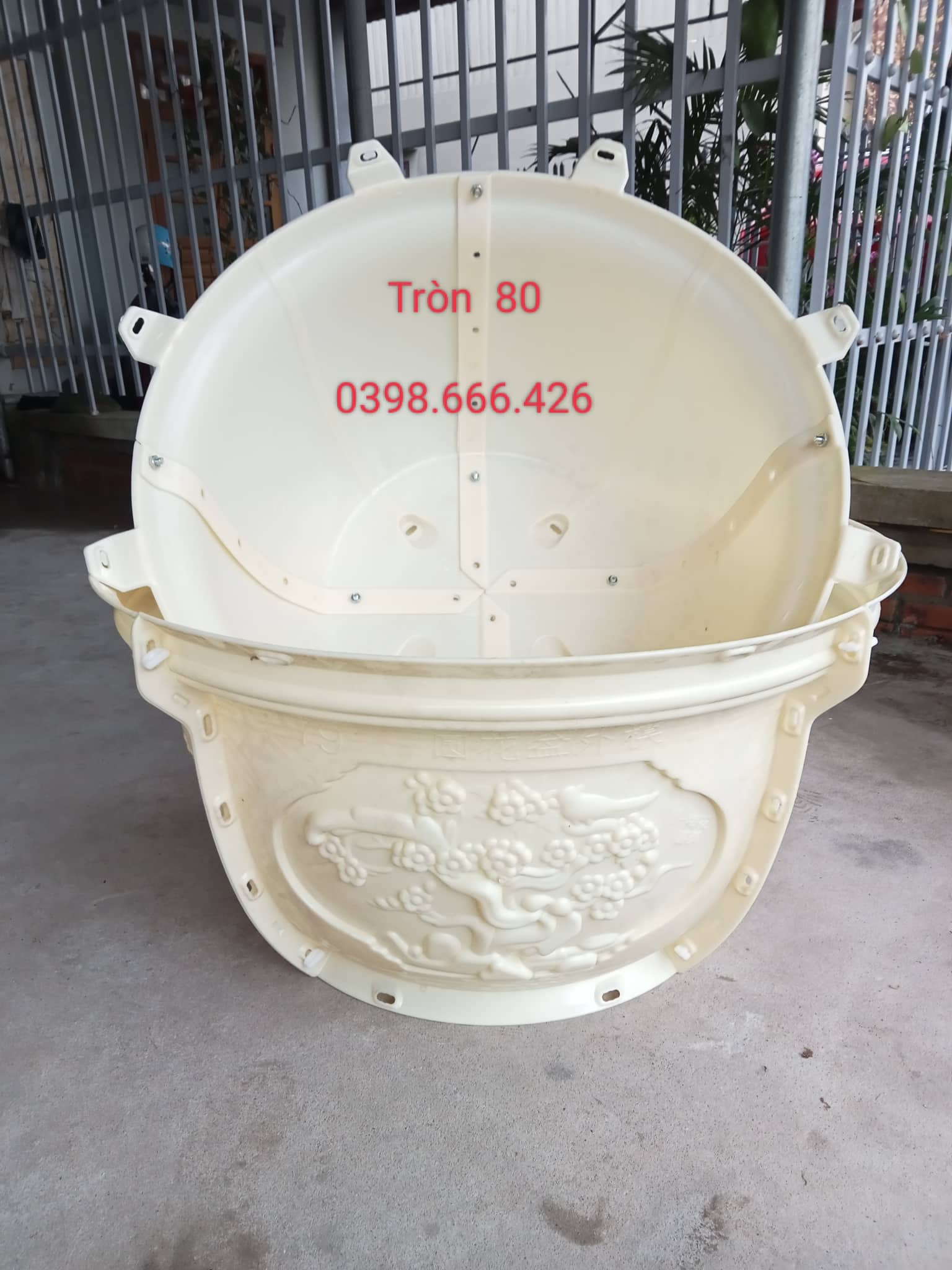 Khuôn đúc chậu cảnh tròn 80 nhựa ABS đầy đủ lòng trong