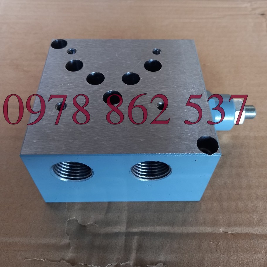 Đế van thuỷ lực 03-có chỉnh áp lắp van điện 03 thuỷ lực