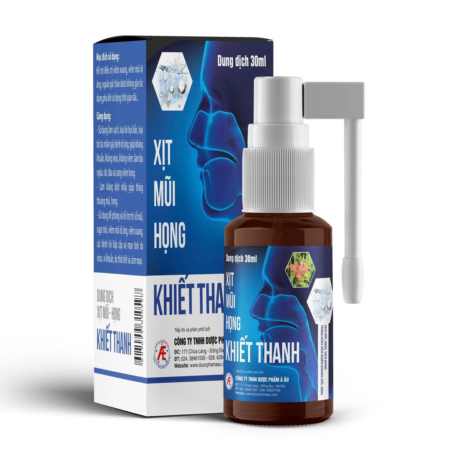 Dung dịch xịt mũi họng Khiết Thanh - Sạch mũi, họng, sạch xoang (30ml)