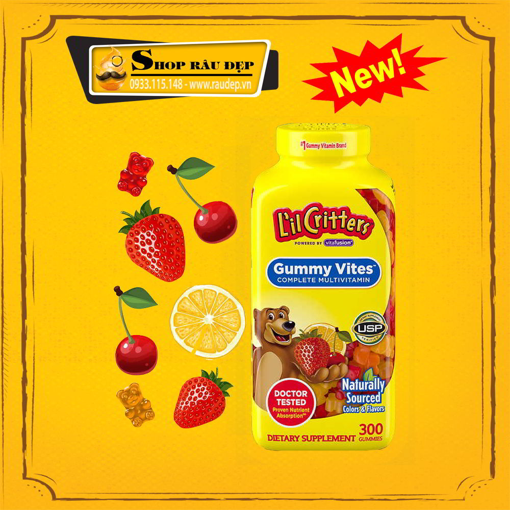 Kẹo Dẻo Lil Critter Gummy Vites Dành Cho Bé