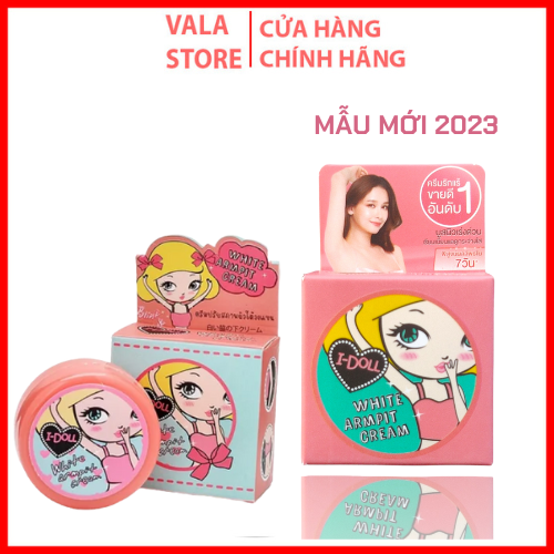 Kem giảm Thâm Nách Cathy Doll I-Doll White Armpit Cream 5g Thái Lan giúp khô thoát vùng da dưới cánh tay có mùi thơm nhẹ