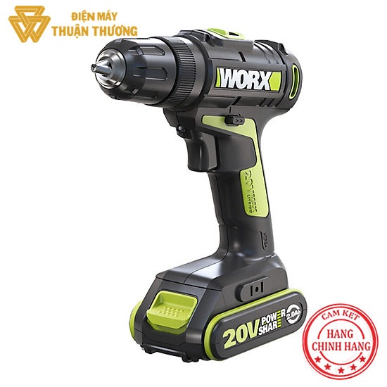 Bộ máy khoan pin 20v worx green wu172