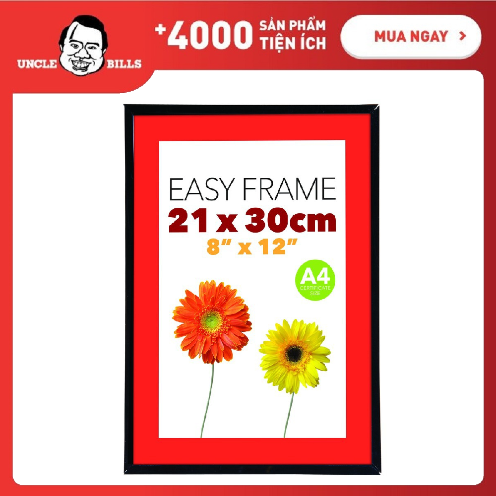 Khung ảnh màu đen khổ a4 21x30cm ubl gf0038