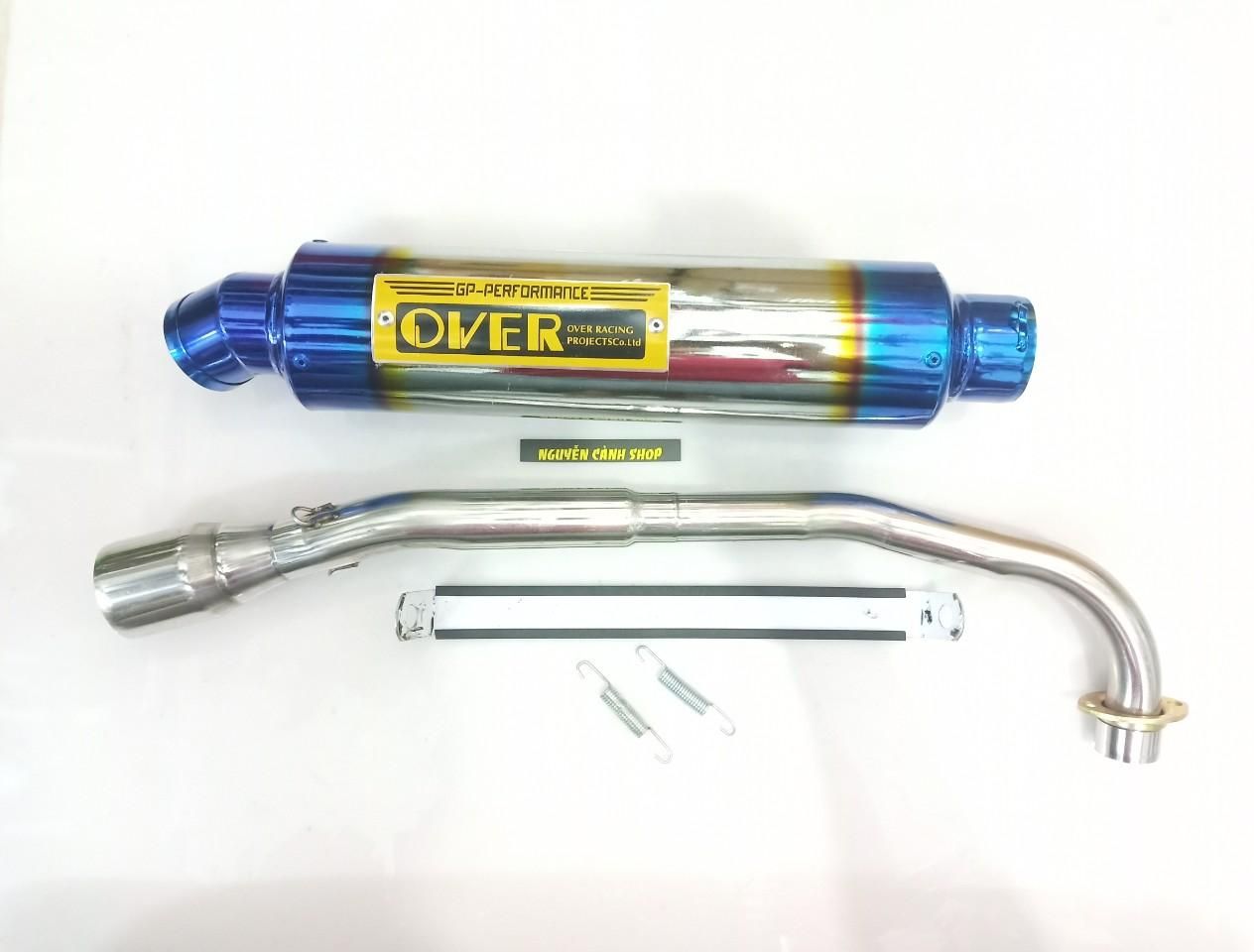 pô over gắn xe wave titan có cổ vòng lò xo(cổ +lon pô)