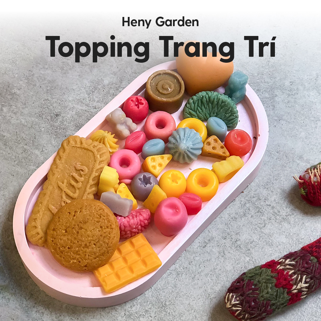 Topping Dễ Thương Trang Trí Nến Thơm, Sáp Thơm Handmade HENY GARDEN