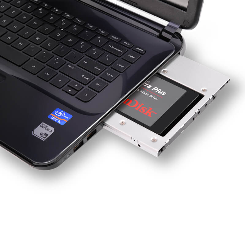 Caddy bay khay chuyển đổi khe dvd độ dày 9.5” thành ổ ssd orico l95ss