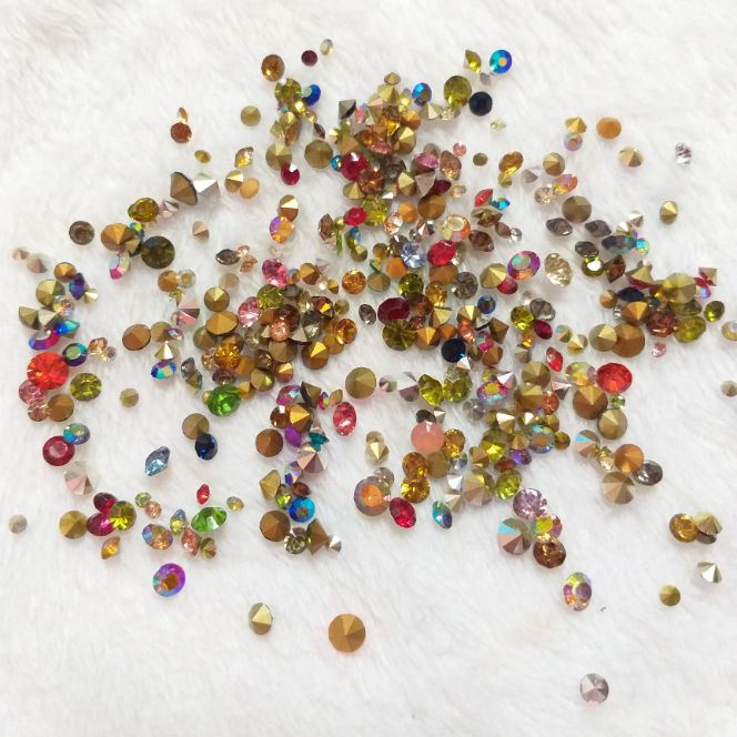 Đá chân nhọn trang trí móng nghệ thuật (mix size, mix màu)