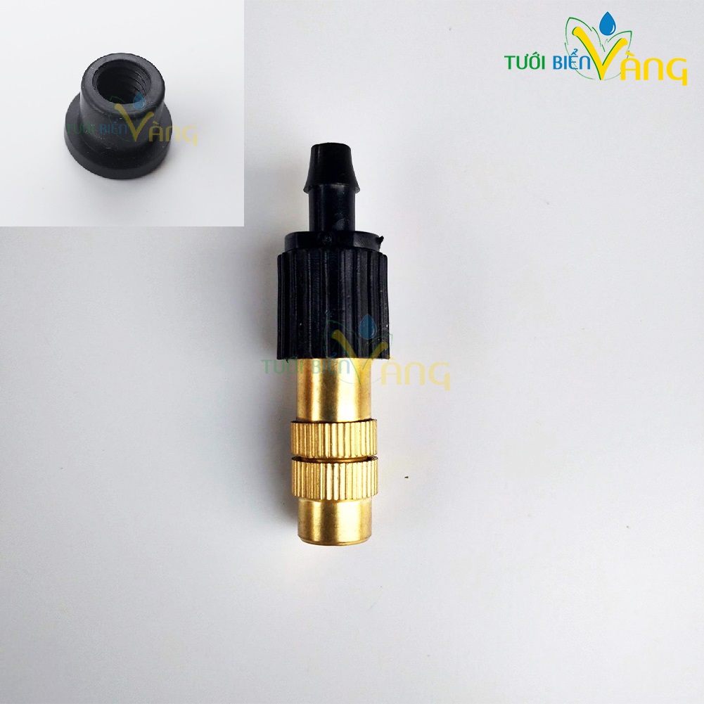 100 béc phun sương đầu đồng kèm ron cao su để kết nối với ống nhựa cứng PVC HDPE ( tặng kèm mũi khoan)