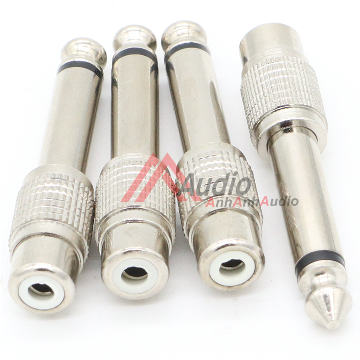 Jack 6.5 chuyển ra AV màu bạc , Giá 01 cái