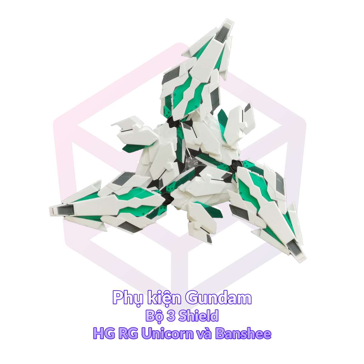 [7-11/12 VOUCHER 8%]Phụ kiện Gundam Bộ 3 Shield cho HG RG Unicorn và Banshee 1/144 [3GD]