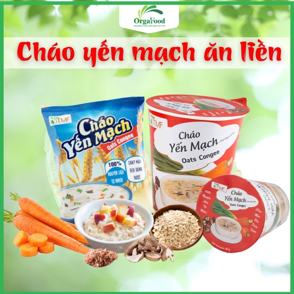 Cháo yến mạch ăn liền ăn chay, ăn kiêng, ăn eatclean