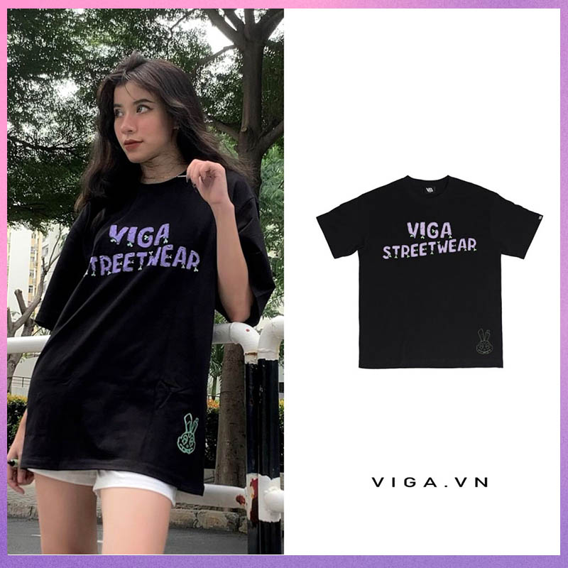 Áo Thun Local brand ViGa Bone Black