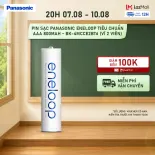 Vỉ 2 viên Pin sạc Panasonic Eneloop AAA 800mAh BK-4MCCE2BT6 – Hàng Chính Hãng