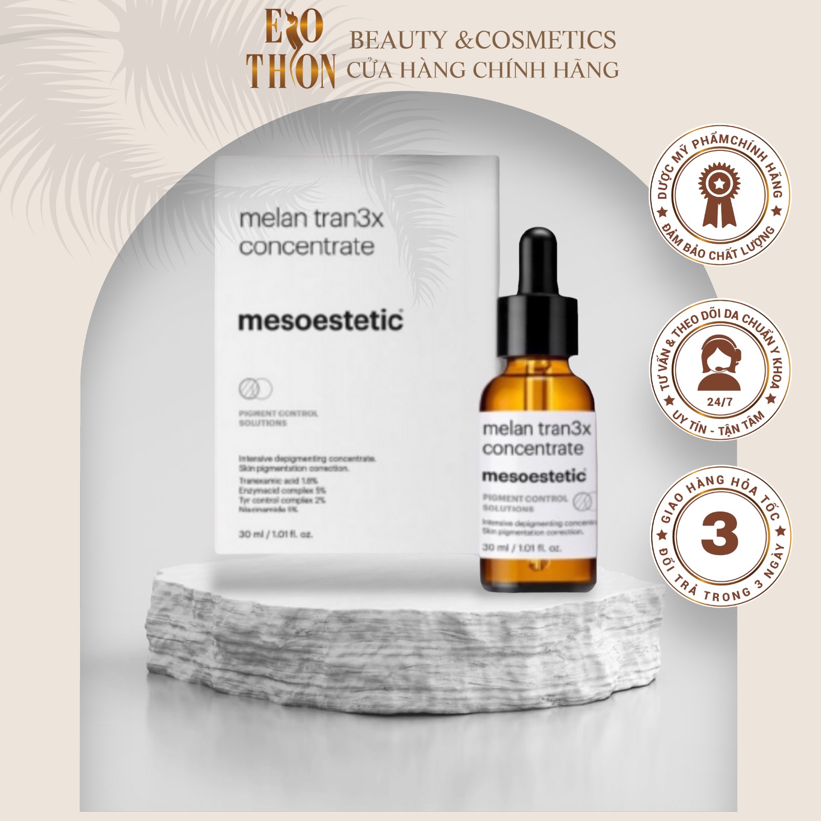 Serum giam ƞám trắng da Melan Tran 3x Concentrate
