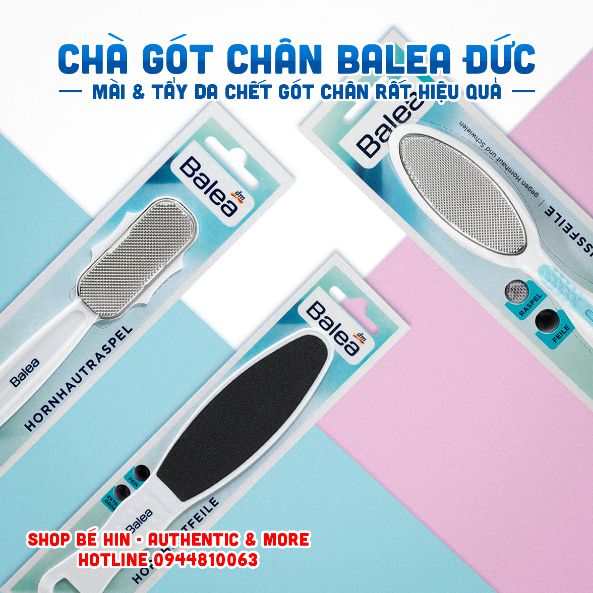 Dụng cụ chà gót chân Balea, cây chà gót chân Balea, Hàng nội địa Đức