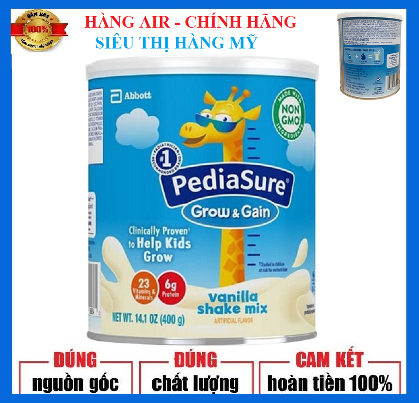 Sữa PediaSure Grow Gain 400g của Mỹ - Giúp bé tăng chiều cao, trí não