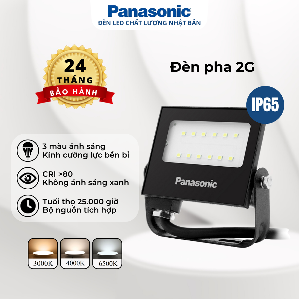Đèn pha led panasonic 10w, 20w, 30w, 50w mini 2g siêu mỏng chống nước tốt