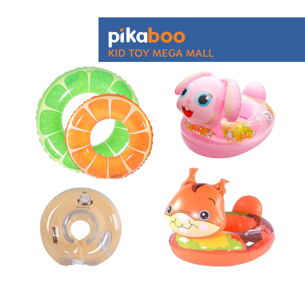 Phao bơi trẻ em phao cổ phao ngồi phao tròn cho bé cao cấp Pikaboo chất liệu an toàn