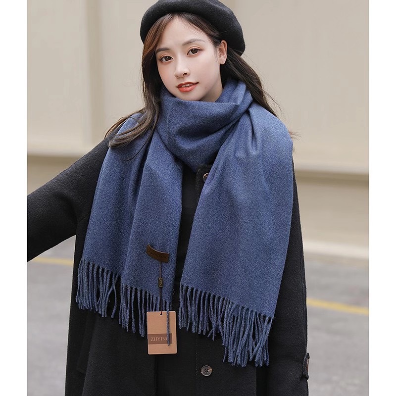 Khăn choàng cashmere trơn màu cao cấp hàng loại i ms09