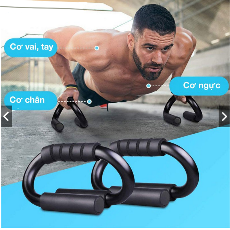 Dụng cụ tập thể thao chống đẩy, dụng cụ tập hít đất bằng thép nhỏ gọn chống trượt tt 9012 - tt 9018