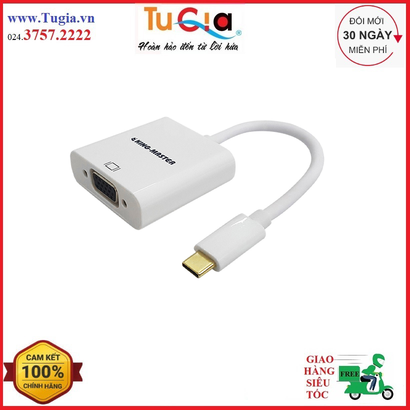 Cáp chuyển đổi type-c sang vga kingmaster ky-v007s - hàng chính hãng