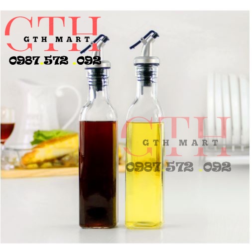 Chai đựng gia vị -chai đựng dầu ăn - bình rót nước mắm ,dấm, mật ong tặng -gth mart