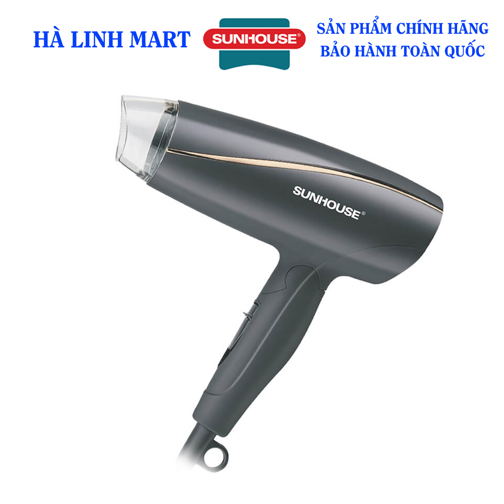Máy sấy tóc Sunhouse SHD2306 - Máy sấy tóc 2 chiều nóng lạnh, Công suất 1200W, Có 3 tốc độ gió 1 tốc độ gió mát và 2 tốc độ gió ấm, Hàng chính hãng bảo hành 12 tháng