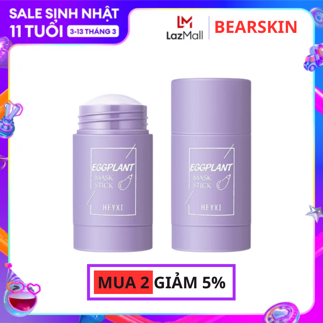 Thanh lăn mặt nạ Cà Tím làm sạch mụn đầu đen sạch sâu lỗ chân lông - Cam Kết Chính hãng