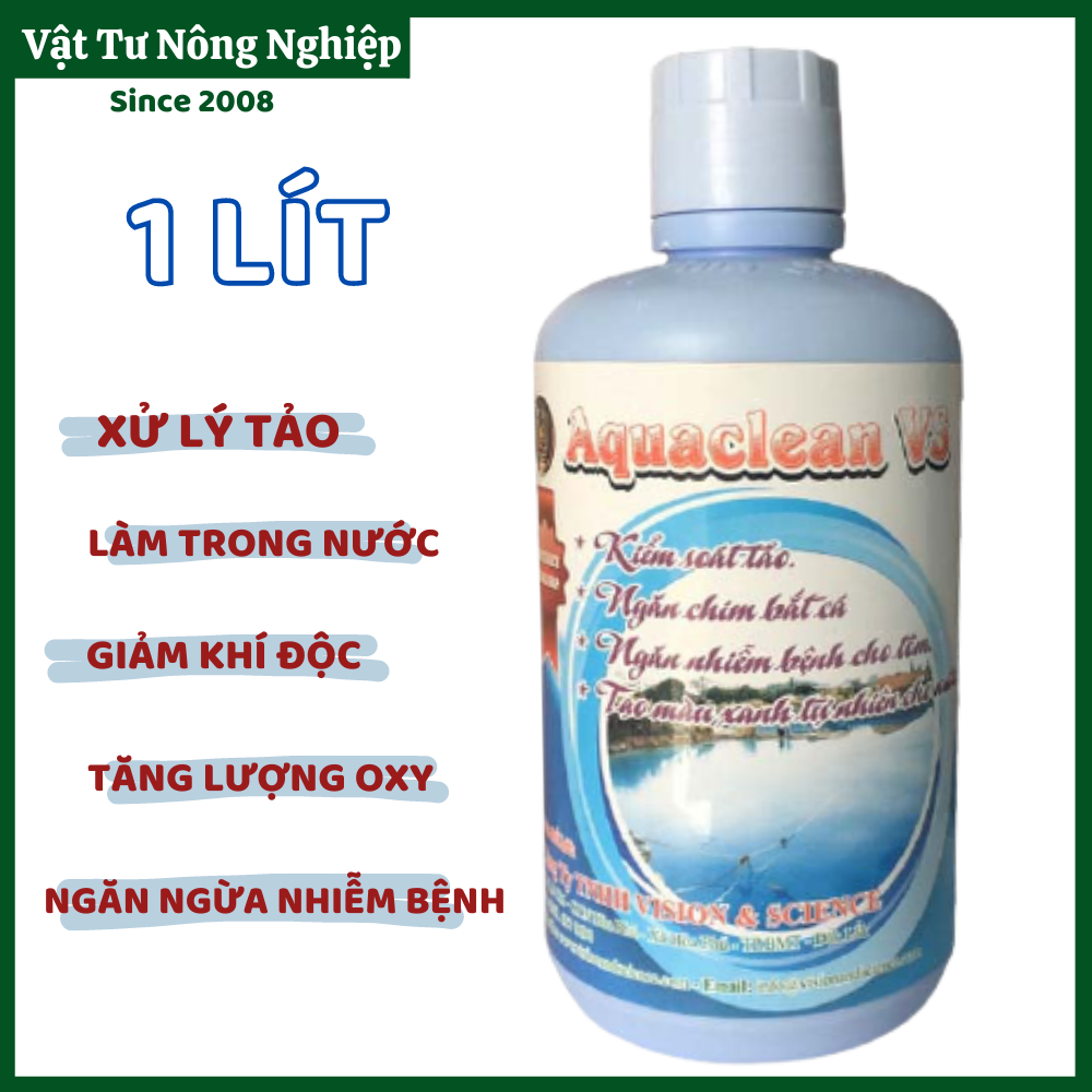 Làm trong nước, tạo màu nước, xử lý rêu tảo, tạo oxy hòa tan - aquaclean vs