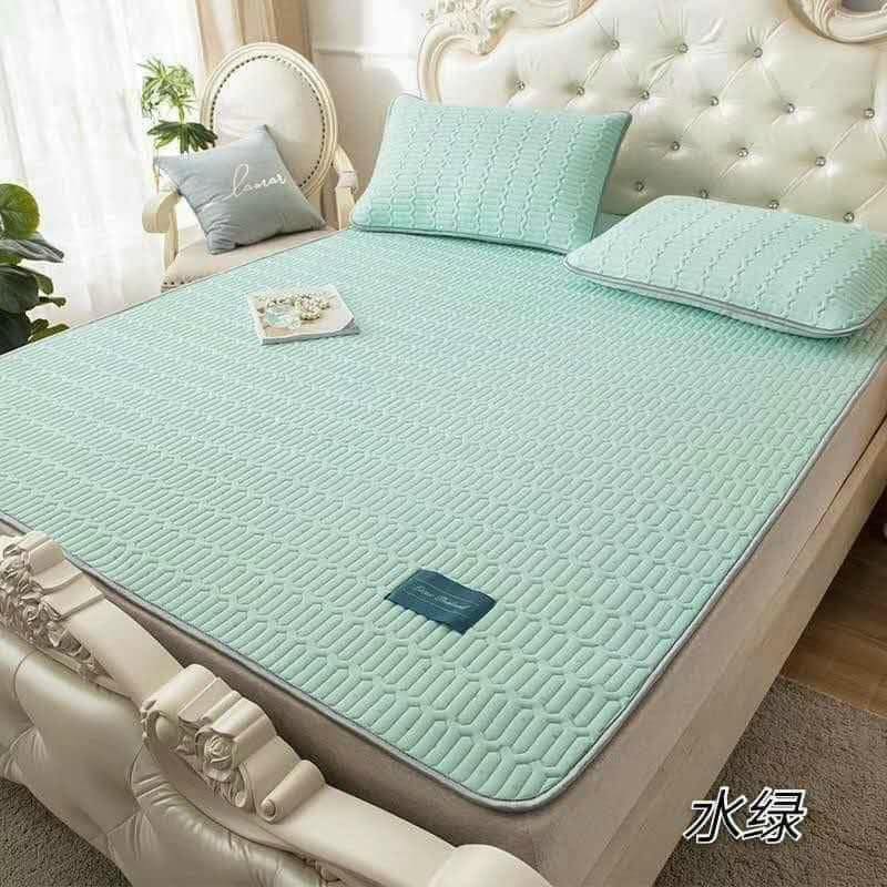 Chiếu điều hòa cao su non kèm 2 vỏ gối, ga điều hoà cao su non