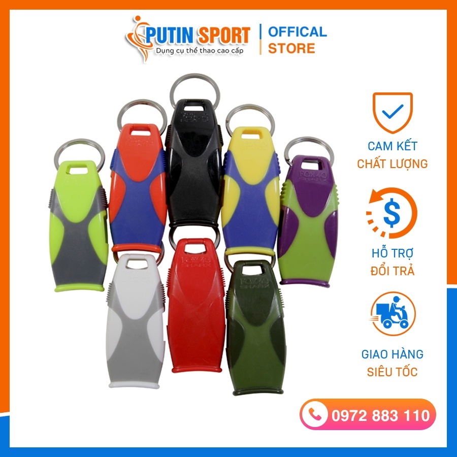 Còi thể thao trọng tài , còi sự kiện loại xịn Fox 40 sharx có dây đeo , Tiếng to đanh rõ - Putin Shop