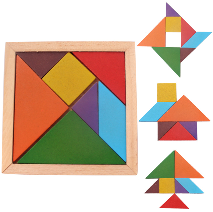 [HCM]Đồ Chơi Gỗ - Xếp Hình Trí Uẩn Tangram 7 mảnh